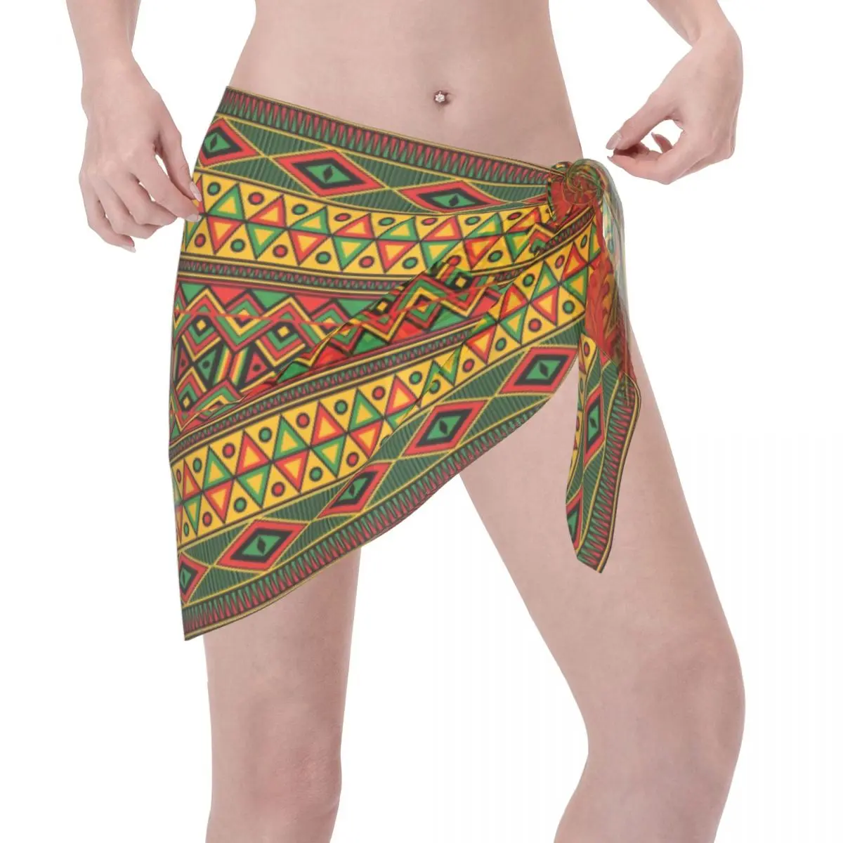 수영복에 대한 사용자 정의 보헤미안 스퀘어 견적 여성 짧은 Sarongs 비치 랩 여성 비치 비키니 랩 Sarongs 수영복 커버