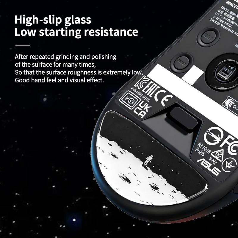 Glass Mouse Skates for ROG HARPE ACE MINI Mouse Feet Pads Smooth Durable Slim 2.5D Curved Edge Game Mouse Accessories