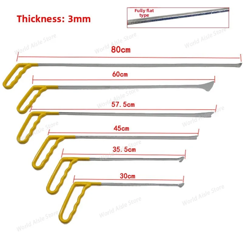 6PCS Car Dent Repair Tool Kit – Flat Shovel, Hook and Interlayer Dent Repair Rod Accessory