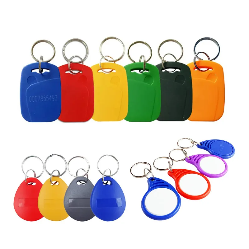 100Pcs/Lot RFID Key Fobs Ring 125KHz TK4100 EM4100 Proximity ABS Read Only ID Keychain Smail Key Tags Token for Access Control