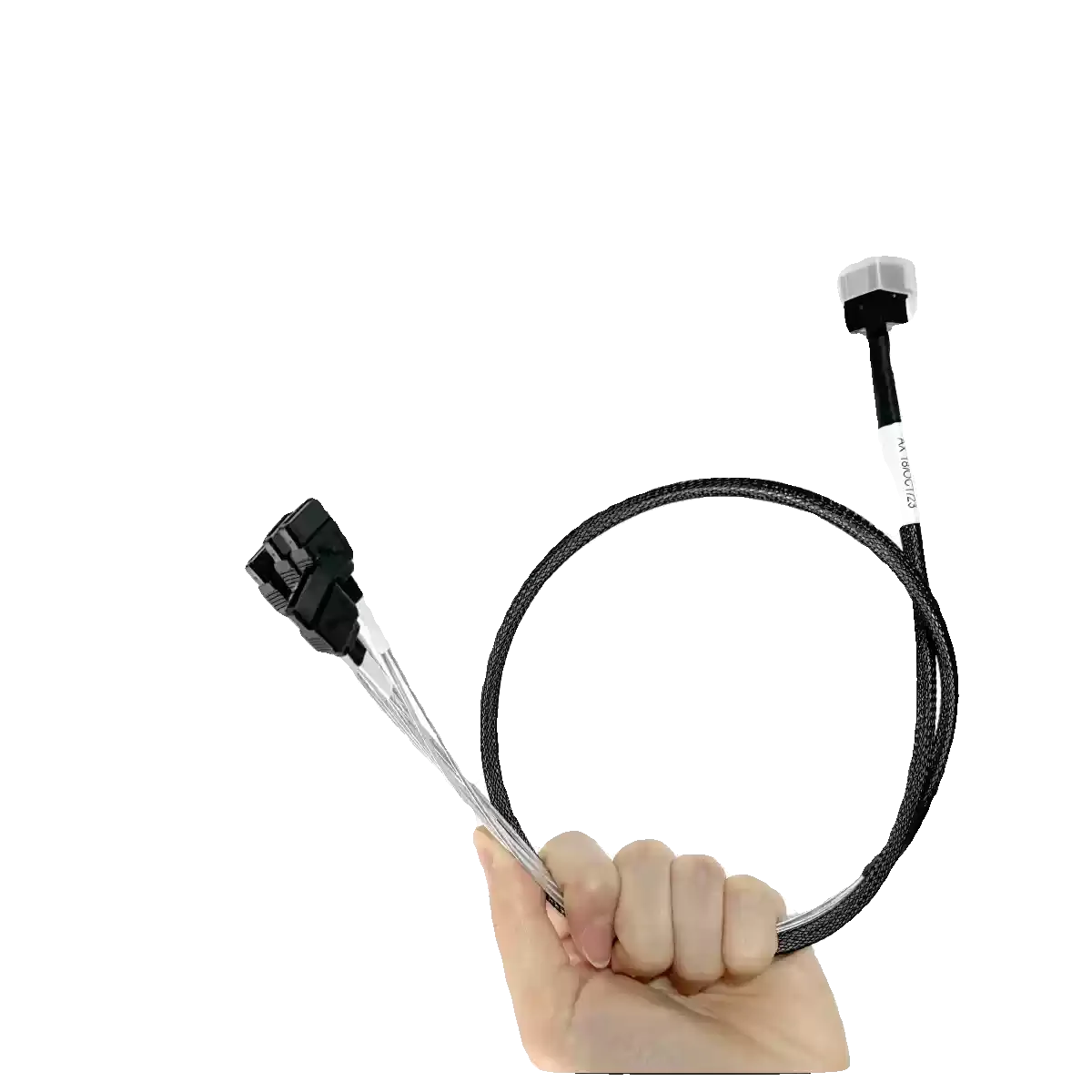 12G Mini SAS HD Reverse Data Cable SFF‑8643 to 4 SATA Cable for Motherboard Backplane Connection