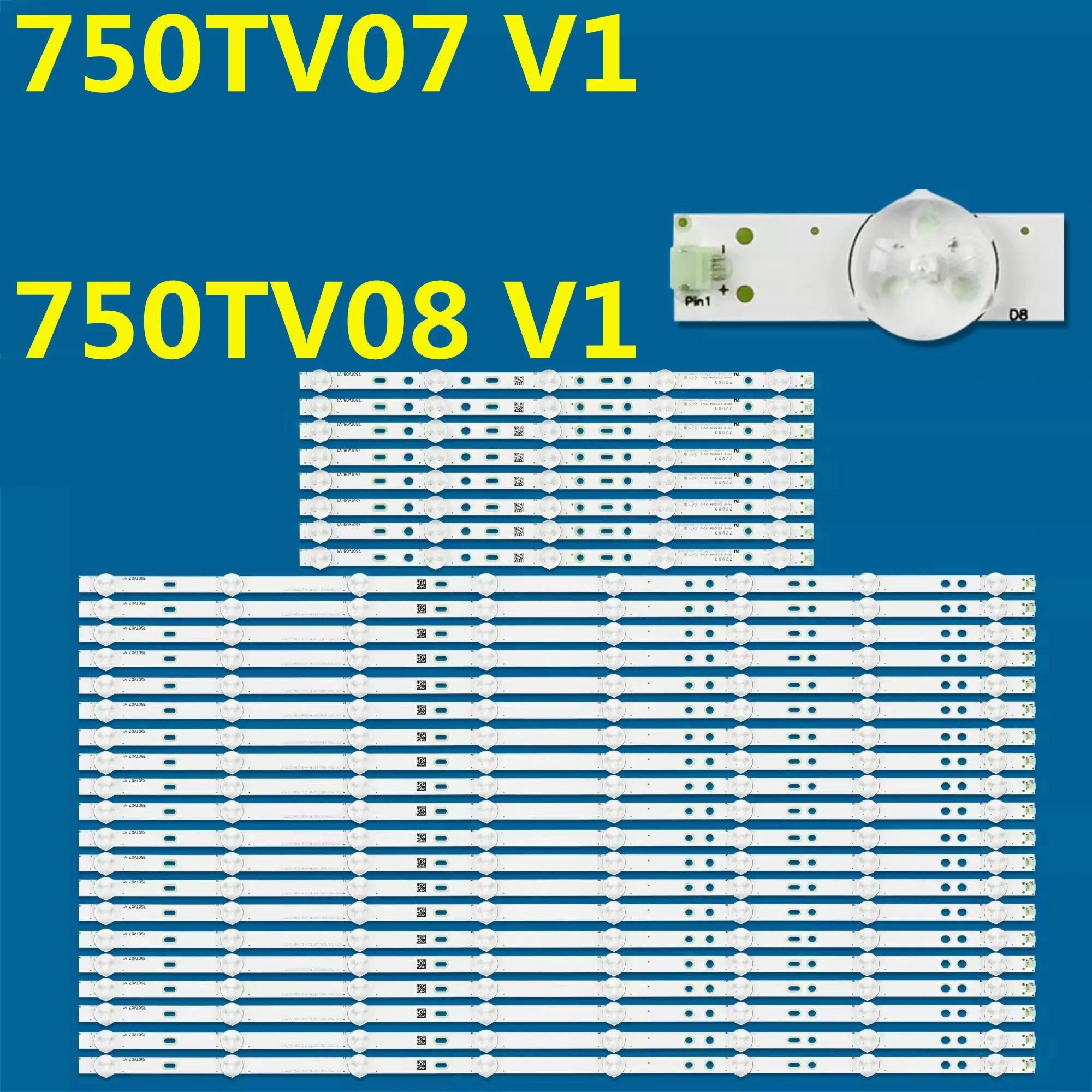 

28PCS LED Backlight Strip 750TV07 750TV08 V1 CX-75S01E02-2B753-0-E-59K-4638-T KDL-75W850C KDL-75W855C KDL-75W857C KDL-75W859C