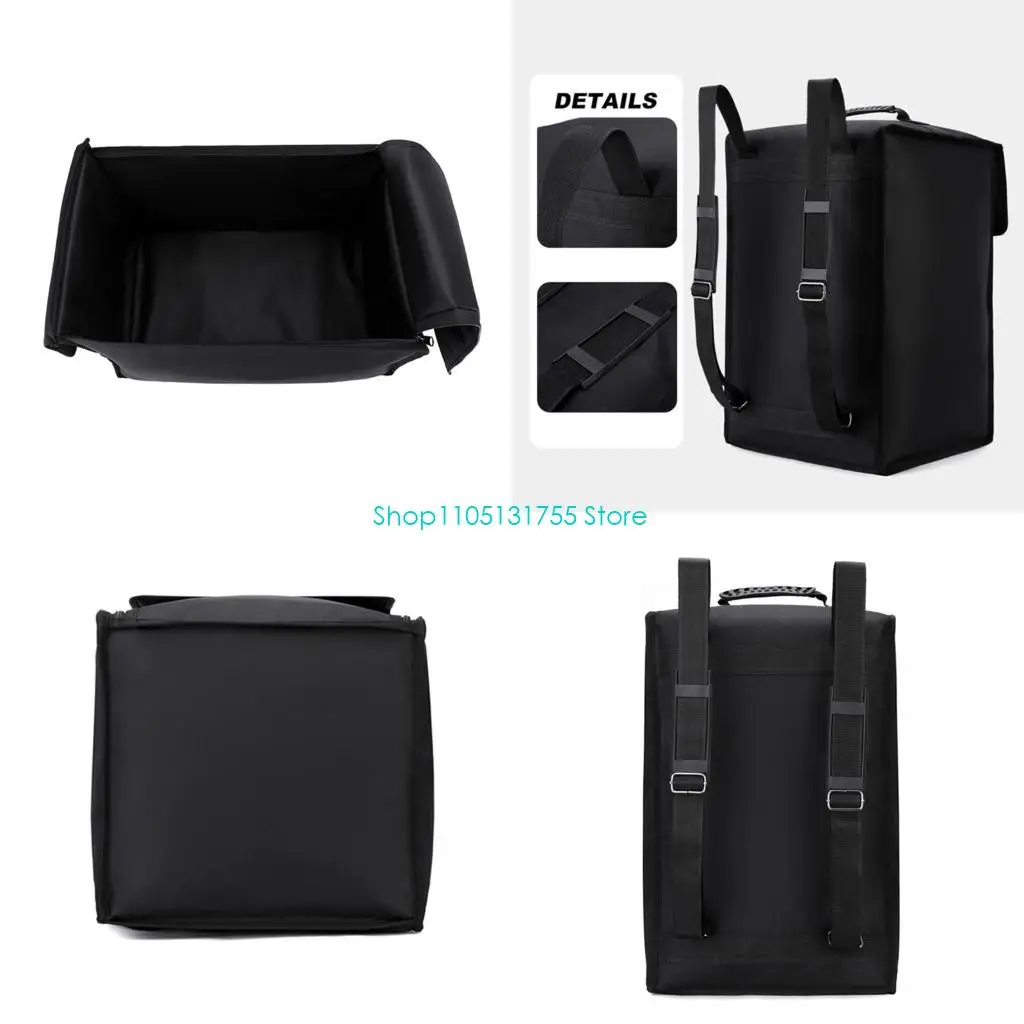K0EF Black Hand Percussion Carry Bag with Backpack and Handle Access