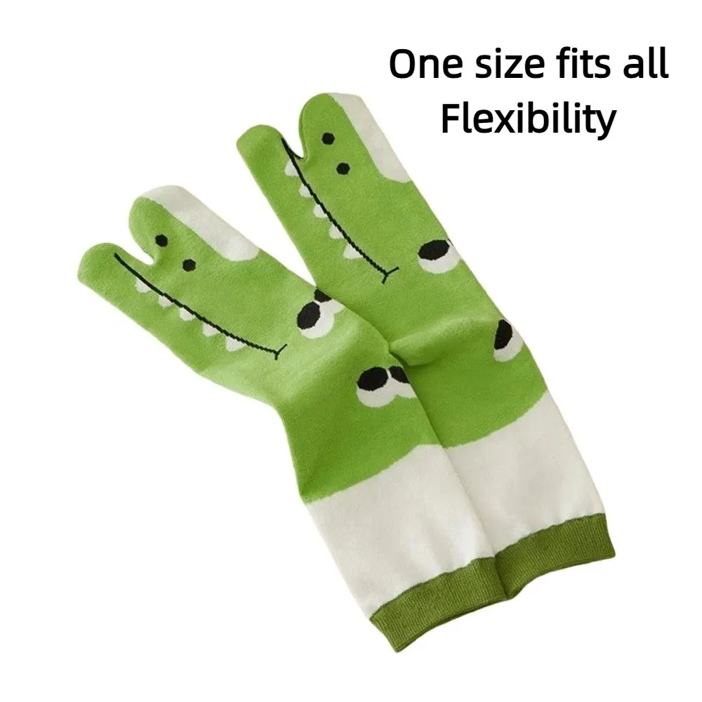 Mode Dolfijn Krokodil Kat Teen-sokken Comfortabel Ademend Mid-kalf Sokken Lange Stijl Zachte Dierenprint Sokken Dames