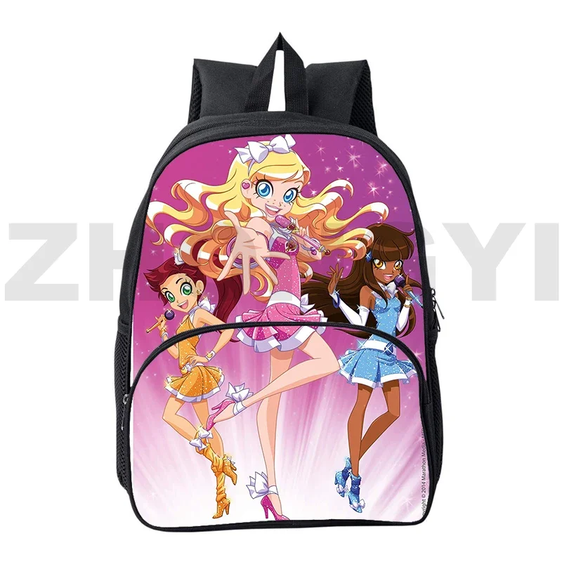 

12/16 Inch Mini 3D Print Anime LoliRockstar Backpacks LoliRock Cartoon Rucksack Fashion Urban Laptop Teenager Womens Bookbags