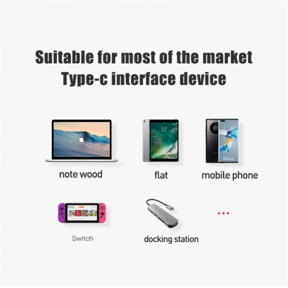 NNBILI 100W Thunderbolt3 Magnetic Adapter USB C To Type C 40Gbps  Fast Charging Magnet Converter Cable 8K@60Hz USB Type C Adapte