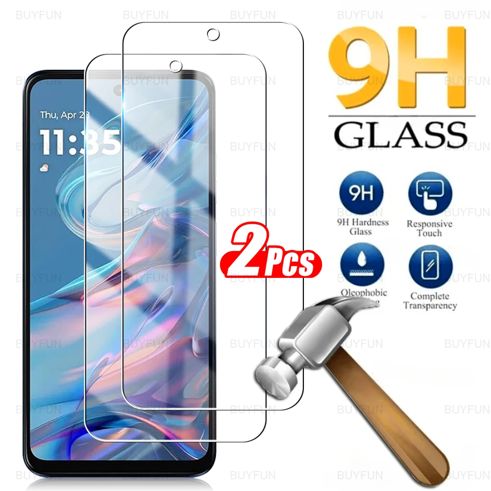 MotoG45 2Pcs 9H Tempered Glass For Motorola Moto G45 2024 Front Protective Film G45Moto G 45 45G 6.5'' Clear Screen Protector