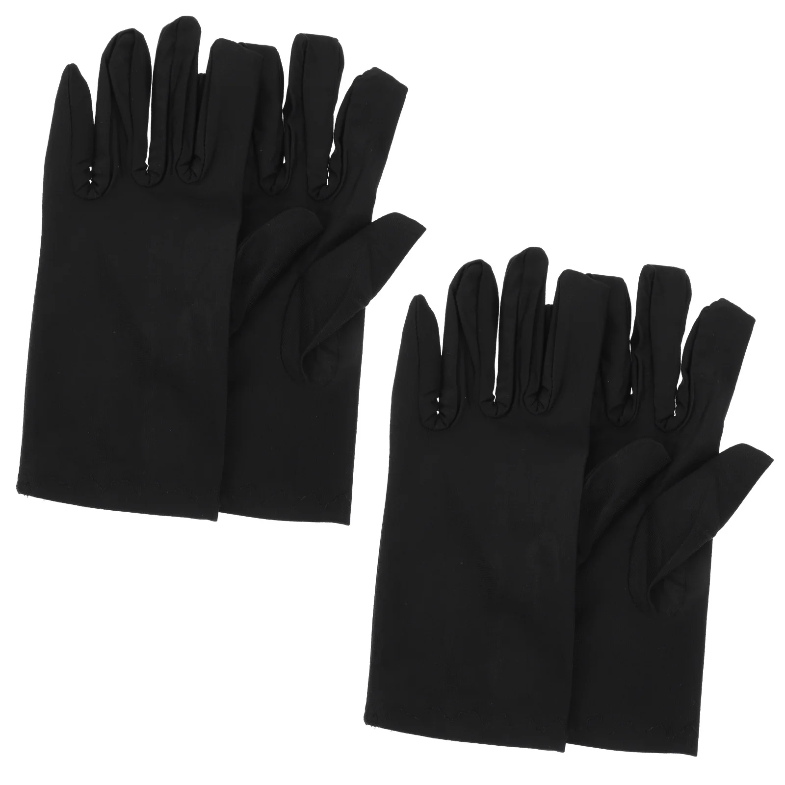 

2Pairs Black Polyurethane Gloves Comfortable Breathable Durable Practical Gloves for Jewelry Store Coin Inspection and Etiquette