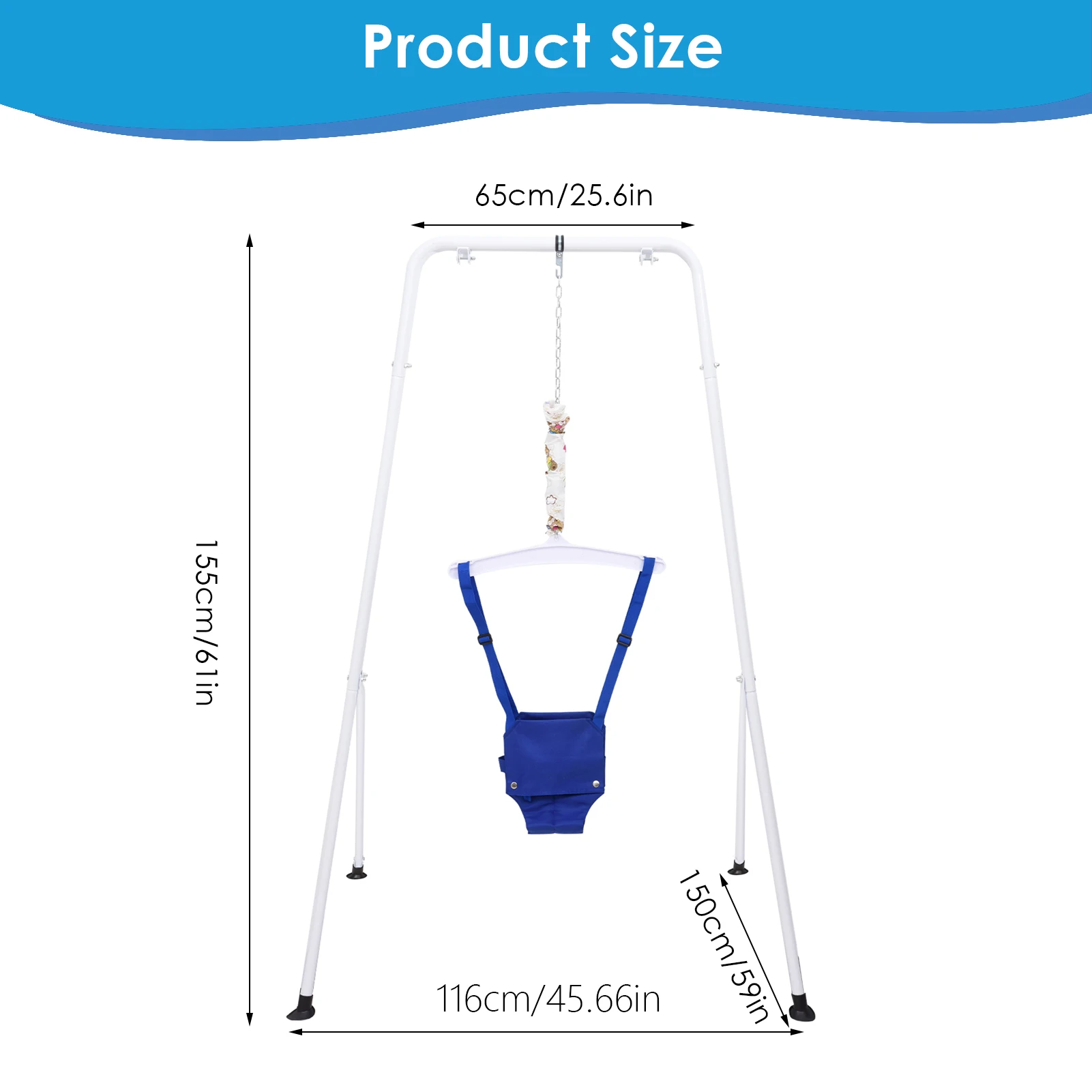 Foldable Outdoor Baby Jumper Swing with Stand, Multipurpose Playset for Children 6 Months to 1.5 Years, Exercise & Learning