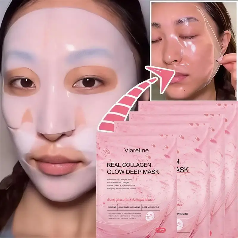 Overnight Collagen Real Deep Mask Supplement Collagen Hydrating Mask Elasticity Improvement Pore Minimizing Firming Lifting Mask
