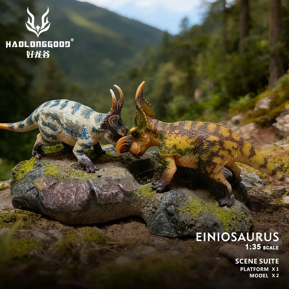 

【In Stock】Haolong Valley Bisonosaurus Triceratops Prehistoric Park Battle Dinosaurs Jurassic Dinosaur Ornaments Animation Model