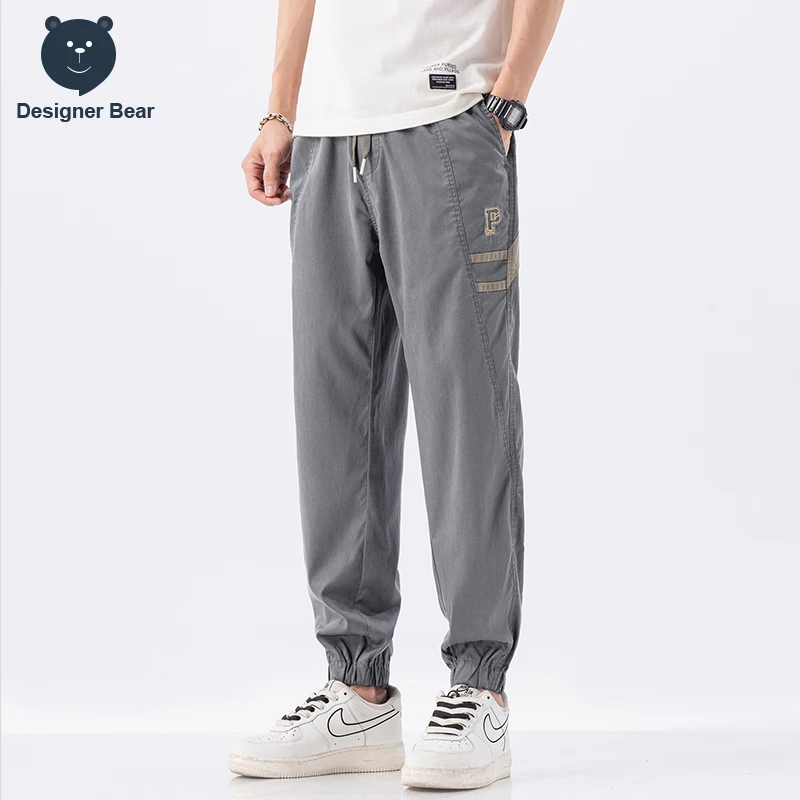Pantalones Cargo Harem para Hombre de Marca, con Cordón y Cintura Elástica, Joggers Chino Casuales, Estilo Streetwear, Pantalones de Trabajo de Sarga para Hombre
