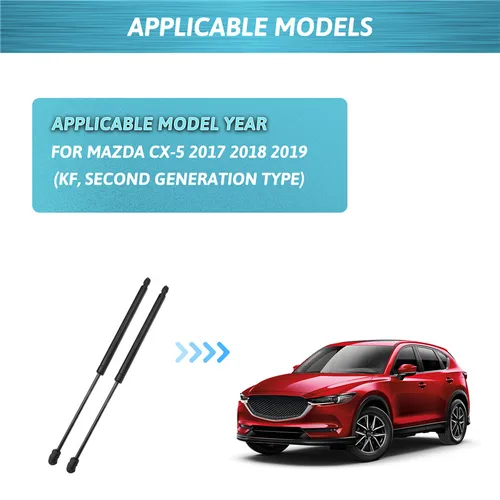 Imagen 2 del producto Barras de soporte de elevación de puntal de capó delantero, varilla amortiguadora de resorte de Gas para Mazda CX-5 CX5 KF 2017 2018 2019, accesorios para coche, 2 uds.
