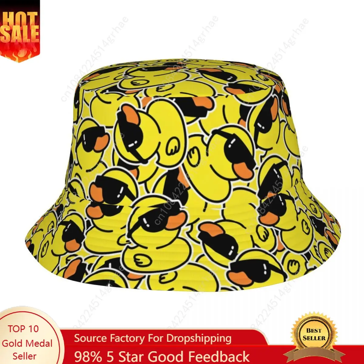 

Summer Beach Hatwear Little Yellow Duck Bucket Hat Casual Unisex Sun Hats Cartoon Session Hats Foldable Fisherman Hat Vacation