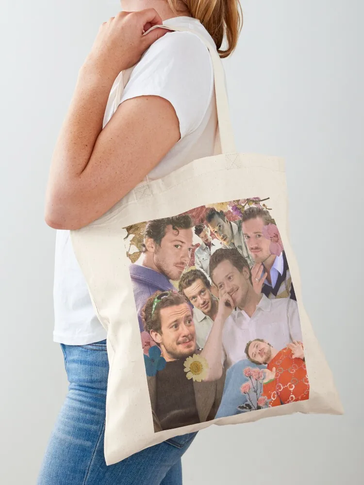 

Joseph Quinn Fan Collage Design Flowers Tote Bag tote bag custom Lady bag bags woman 2025 Cloth bags