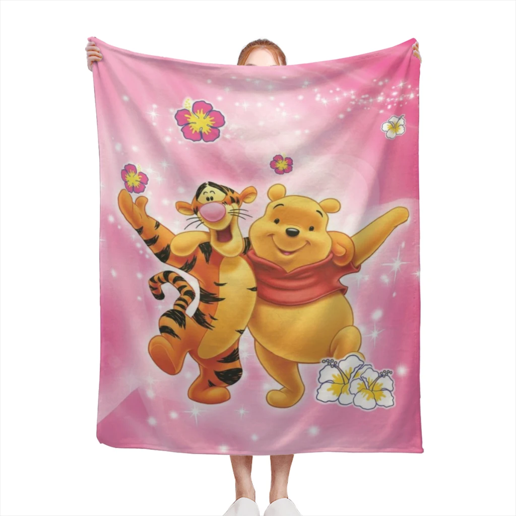 

Winnie The Pooh And The Wind Blows blankets Warm Flange blankets Soft and comfortable blanket picnic blanket