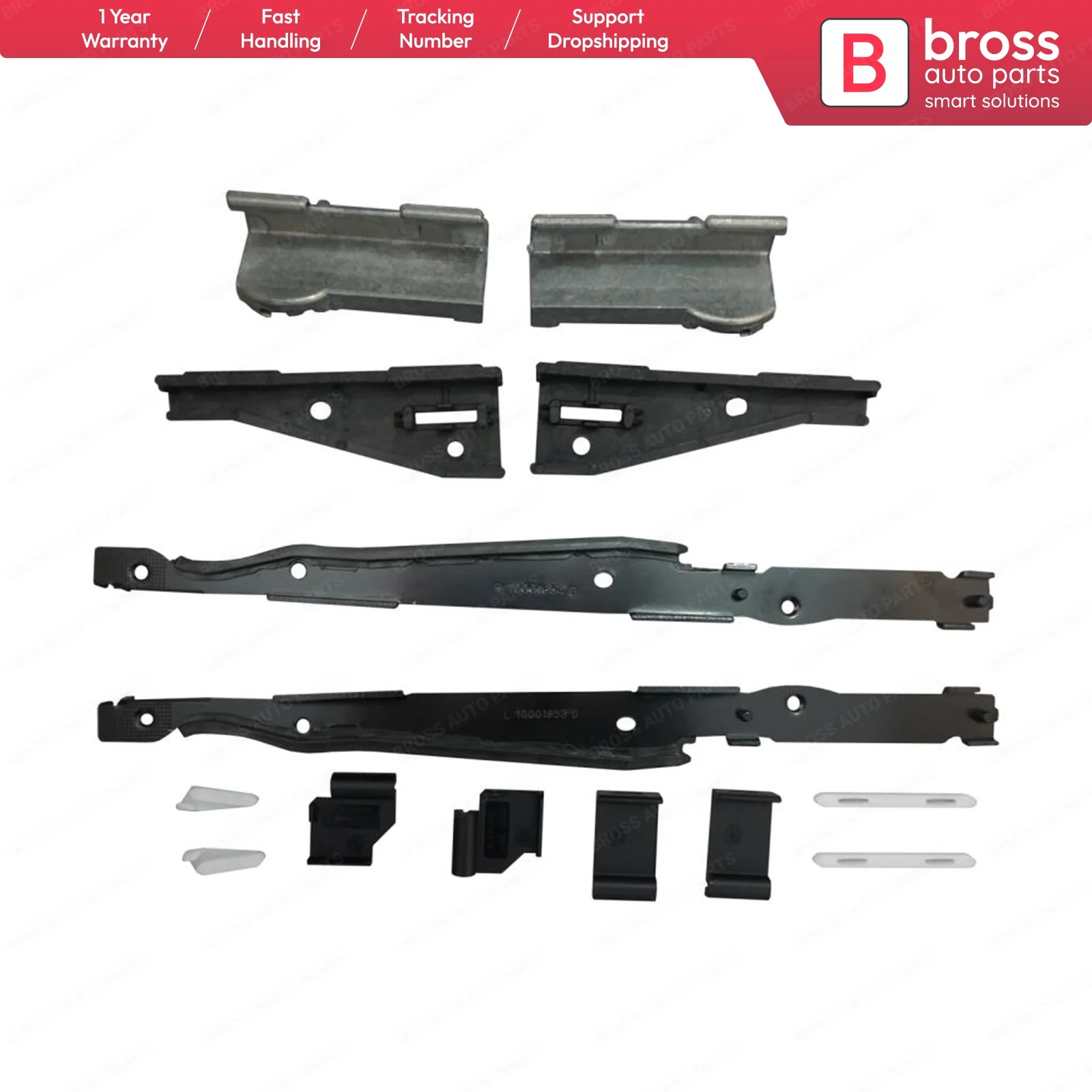 BSR40+BSR540 Panoramic Roof Sunroof Runner Guide Track Slider Repair 14 Pcs Set 54138408062 for BMW 5 E39 X3 E83 X5 E53 E70