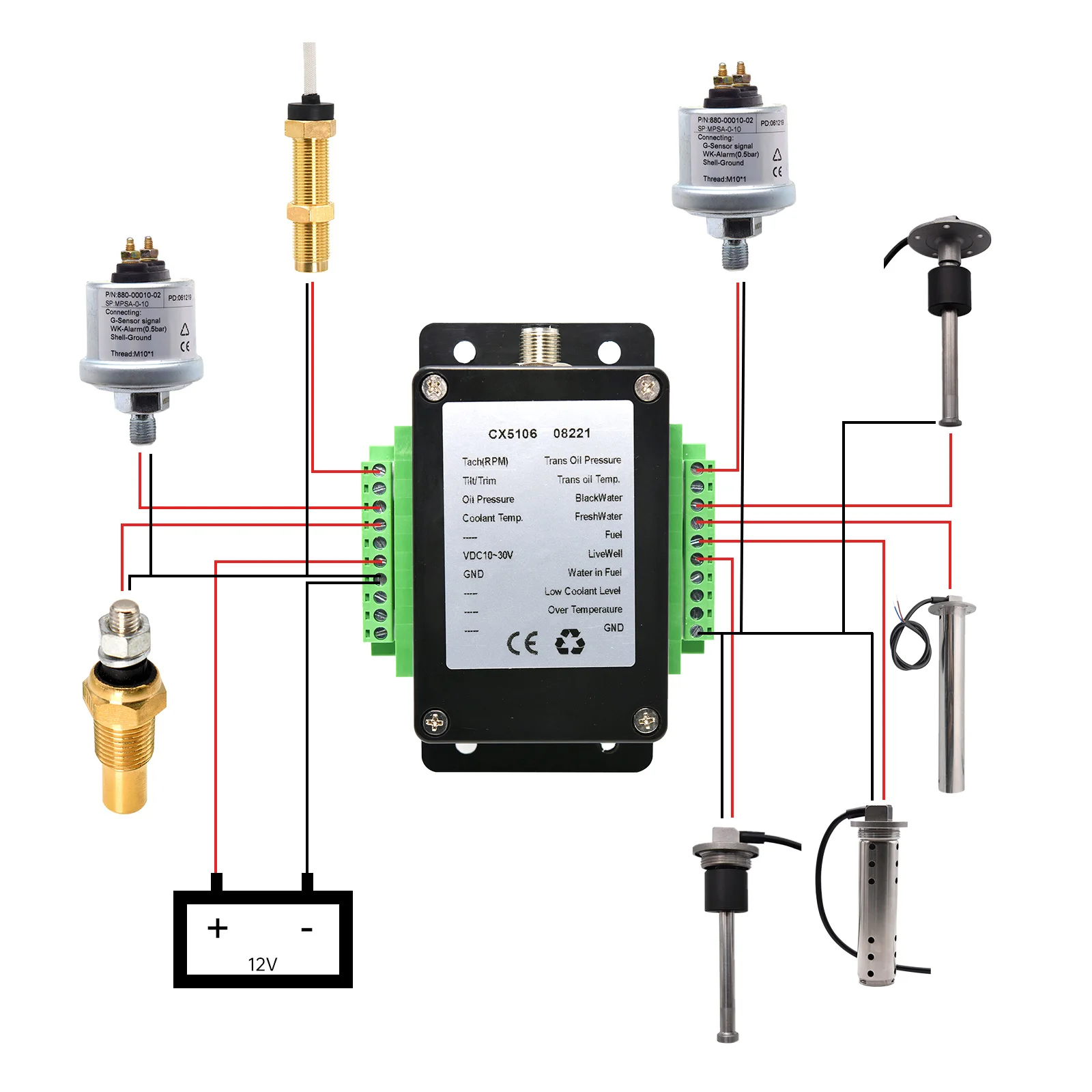 NMEA 2000 محول واحد/مزدوج محولات الكابلات مآخذ NMEA2000 محول متعدد الوظائف دفة ضغط الزيت للقوارب البحرية #5