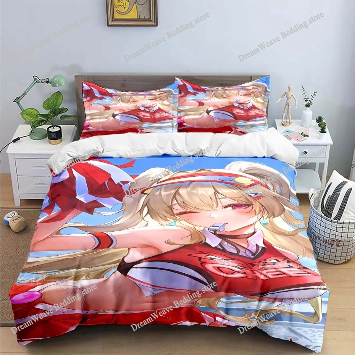 

Hot Game Characters Nikke Goddess of Victory Bedding Sets Bed Supplies Set Duvet Cover Bed Comforter Set Bedding Set Luxury Gift