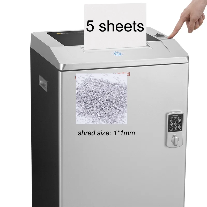 

Top Security P7 Level Office Shredder Shredding Size 1*1mm Confidential Agency High Security Micro Cut Paper Shredder