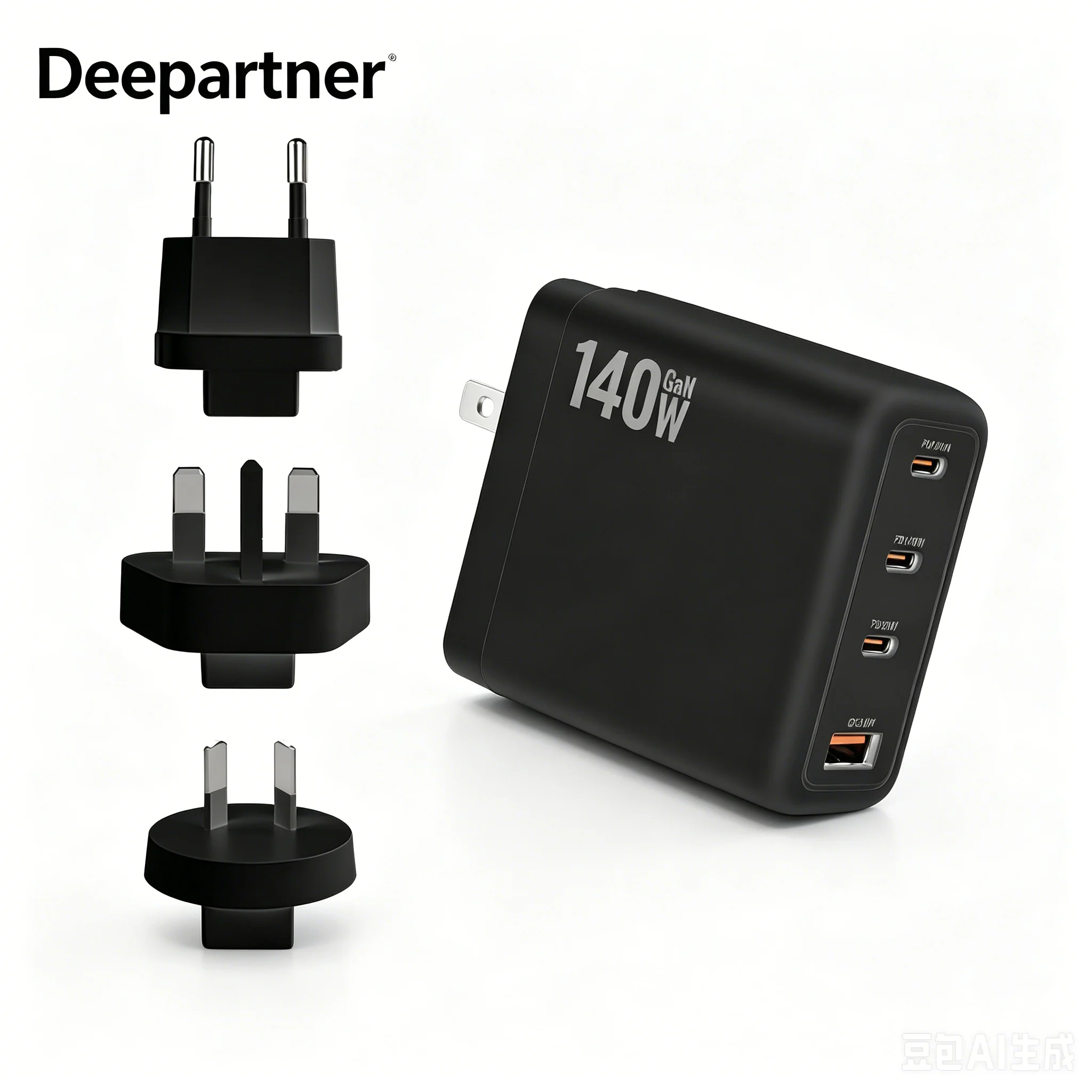 

2026 New 140W Multi-Port GaN Charger PD3.1 3C1A Super Fast Charging Head Compact Portable for Mobile Phones