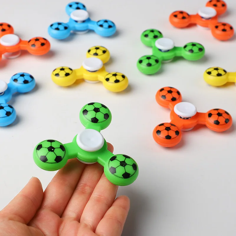 10/20 pezzi tema calcio punta delle dita giroscopio bambini festa di compleanno favori premi scolasci goodie pinata riempitivi calcio sport regalo festa