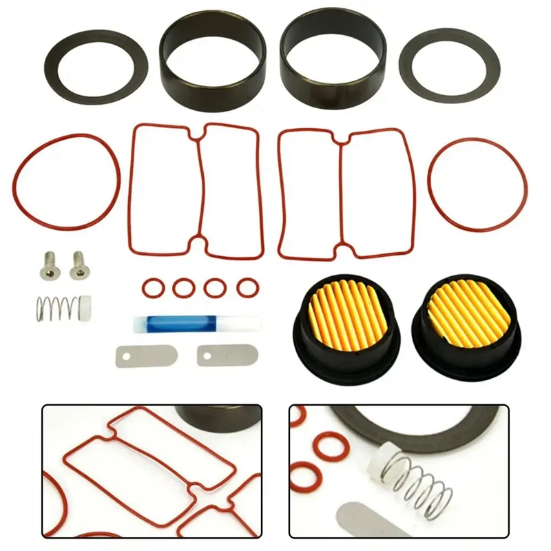 Kit di riparazione del compressore d'aria silenzioso senza olio X750w Kit parti del compressore d'aria silenzioso senza olio Andrepair. Anello cilindro pistone