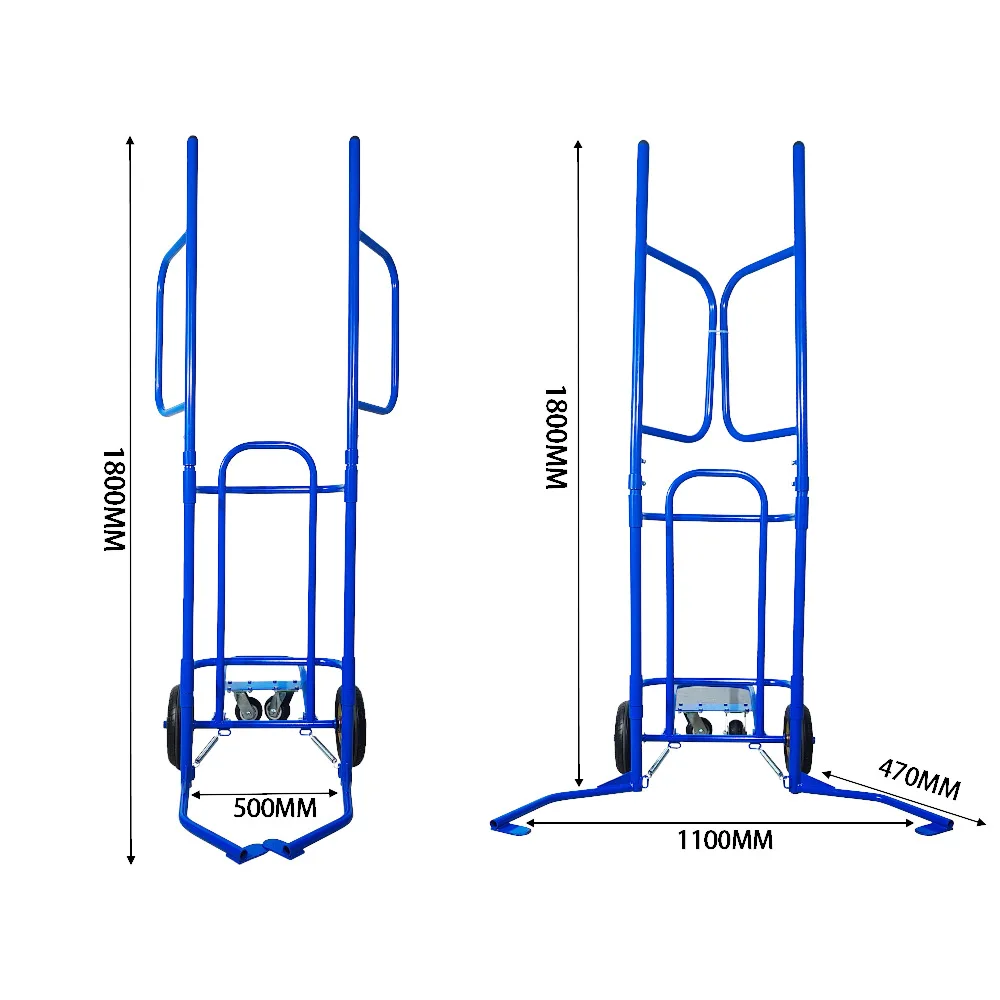 Four-Wheel Enclosed Transport Cart Dolly Car Tyre Hand Trolley Handcart with Wheels Tire Mover and Handling Tool