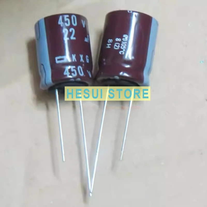 10PCS Black King Kong 450V22UF 16X20 KXG electrolytic capacitor 22UF 450V long life