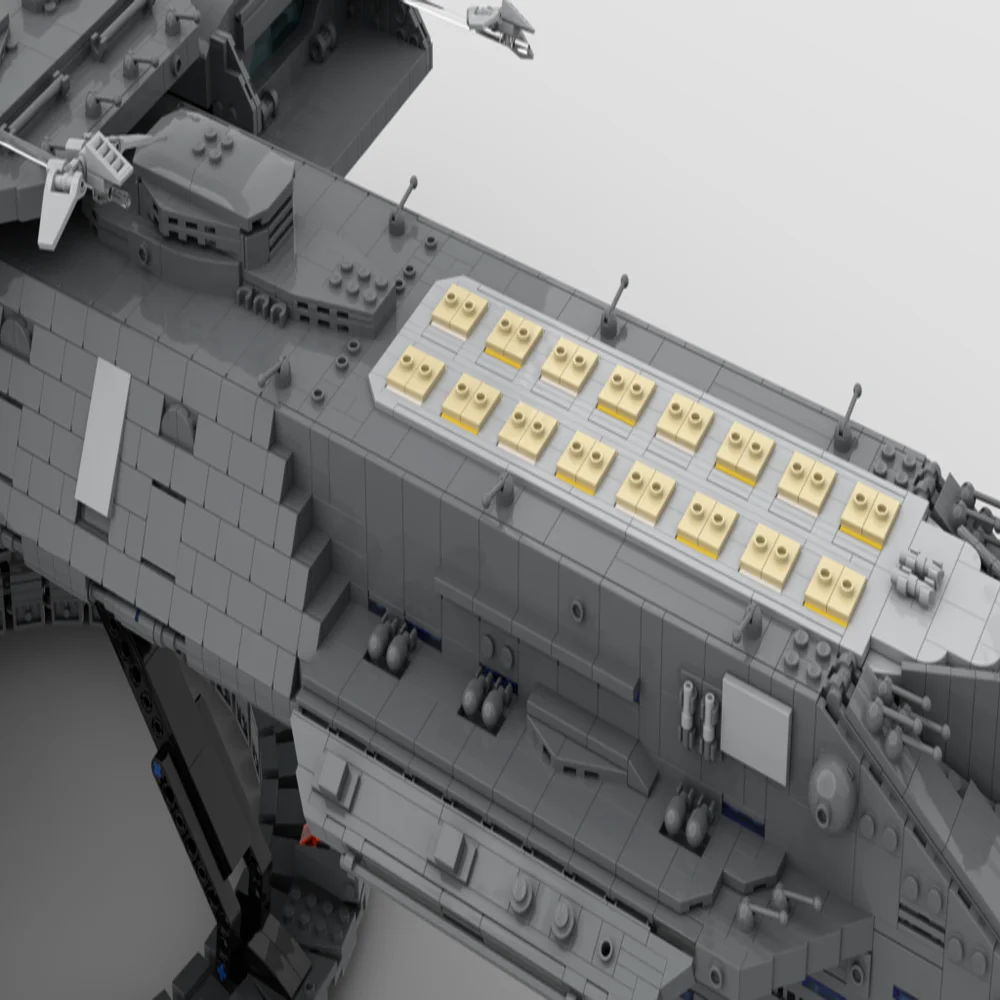 Moc espaço stargata filme atlantised transporte navio modelo SG-1 uss daedalus blocos de construção kit nave espacial tijolos brinquedos presentes do miúdo