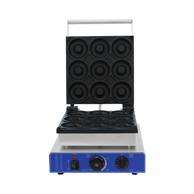 2024 ทําความสะอาดง่ายความร้อน 12 ชิ้น Donut Making Machine MINI Donuts เหล็กสแตนเลสเครื่องทําวาฟเฟิลในครัวเรือน Donut Maker