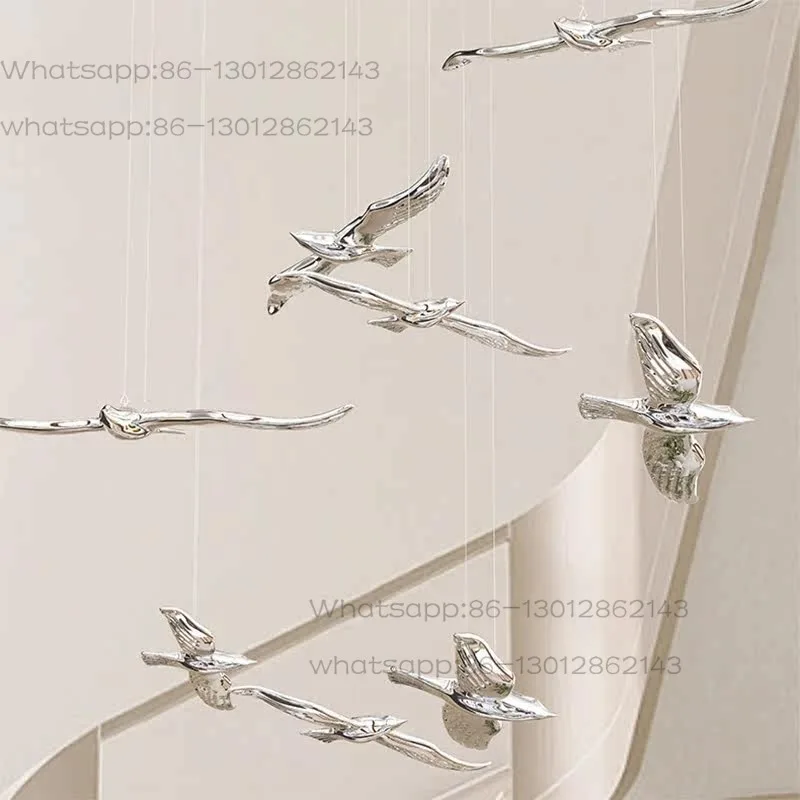 Hotel shopping mall atrium creative pendant pendant modern seagull air pendant home living room ceiling decoration