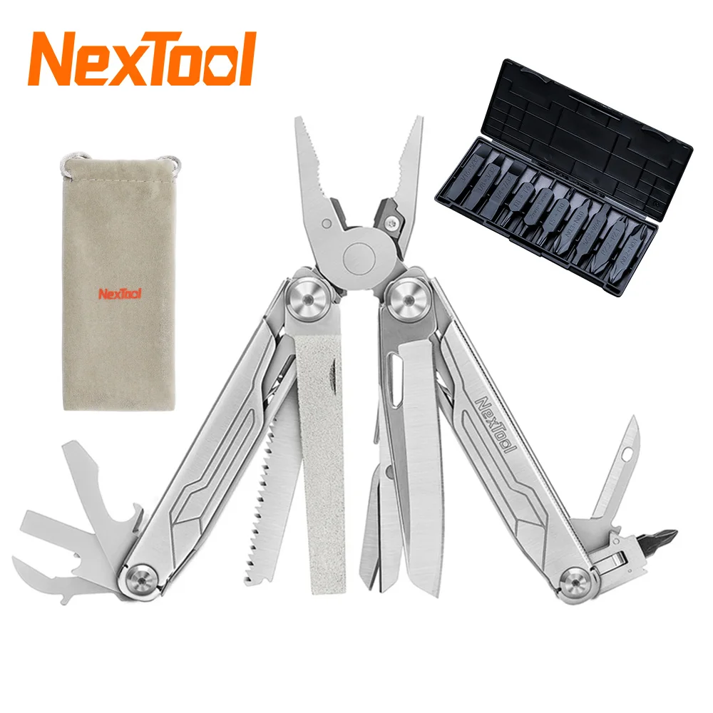 nextool alicate multitool de bolso faca de sobrevivencia ferramentas dobraveis serra para madeira tesoura de mao edc 19 em 1 01