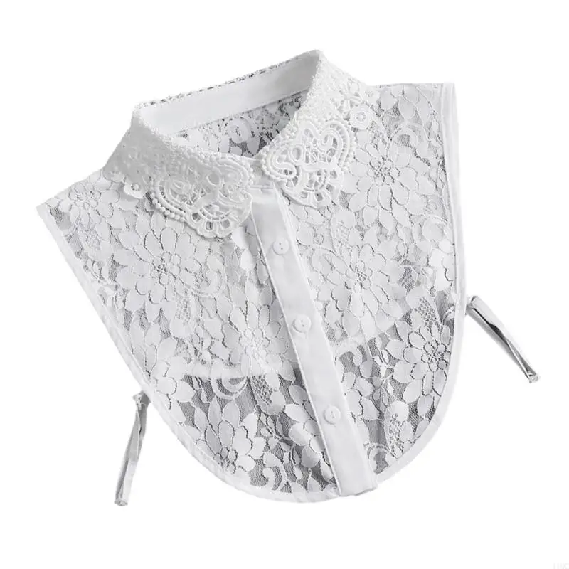 Beautiful False Collar With Lace Patterns Half Shirts Lightweight Detachable Collar Easy To Wear For A Stylish Look 