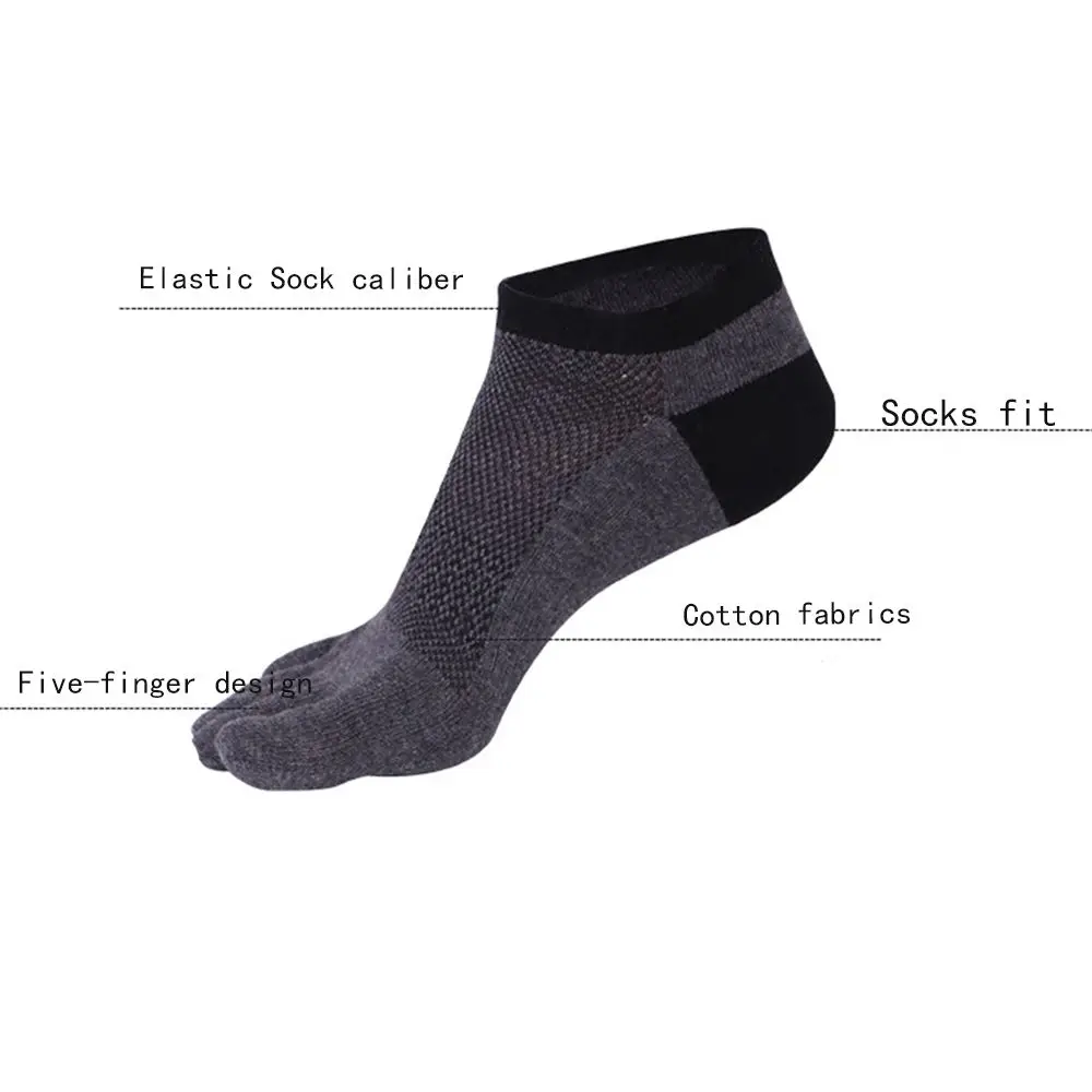 Ankle Summer Mesh Breathable Anti-slip Cotton Mesh Socks Five-Finger Socks Men's Socks Five Toe Socks