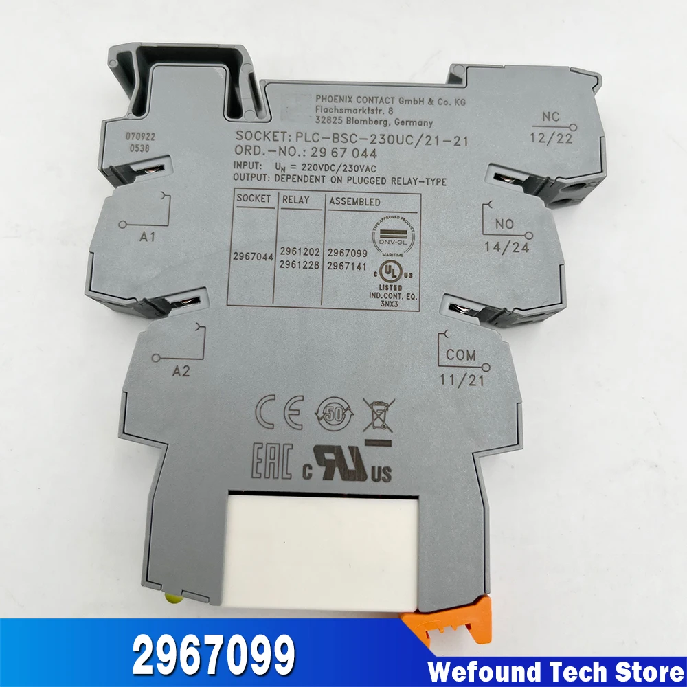 New 10 PCS 2967099 PLC-RSC-230UC/21-21 For Phoenix Relay Module 2967044