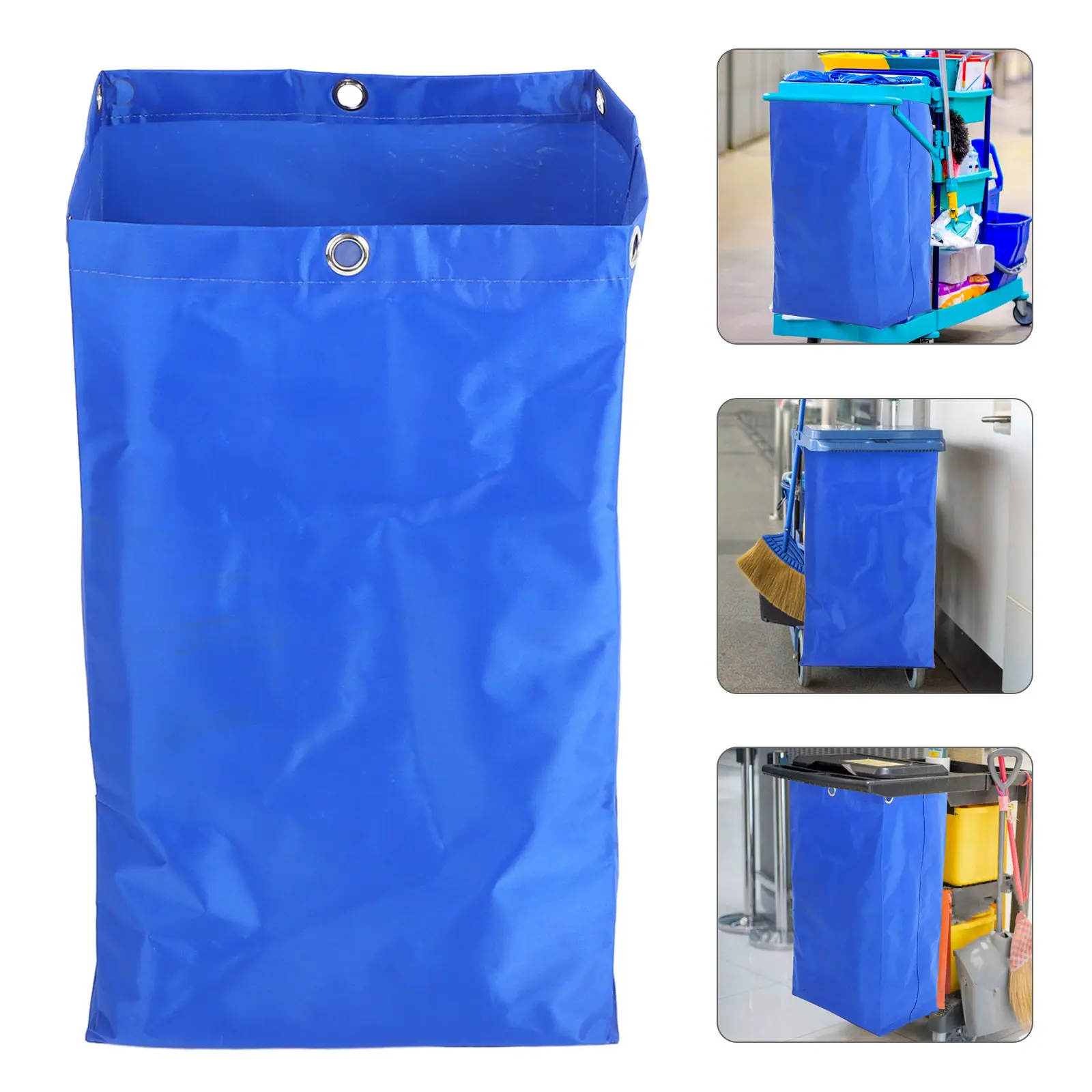 Waterproof Cleaning Cart Bag Large Capacity Heavy Duty Canvas Replacement for Housekeepers Hotel Office Cleaning Carts Public