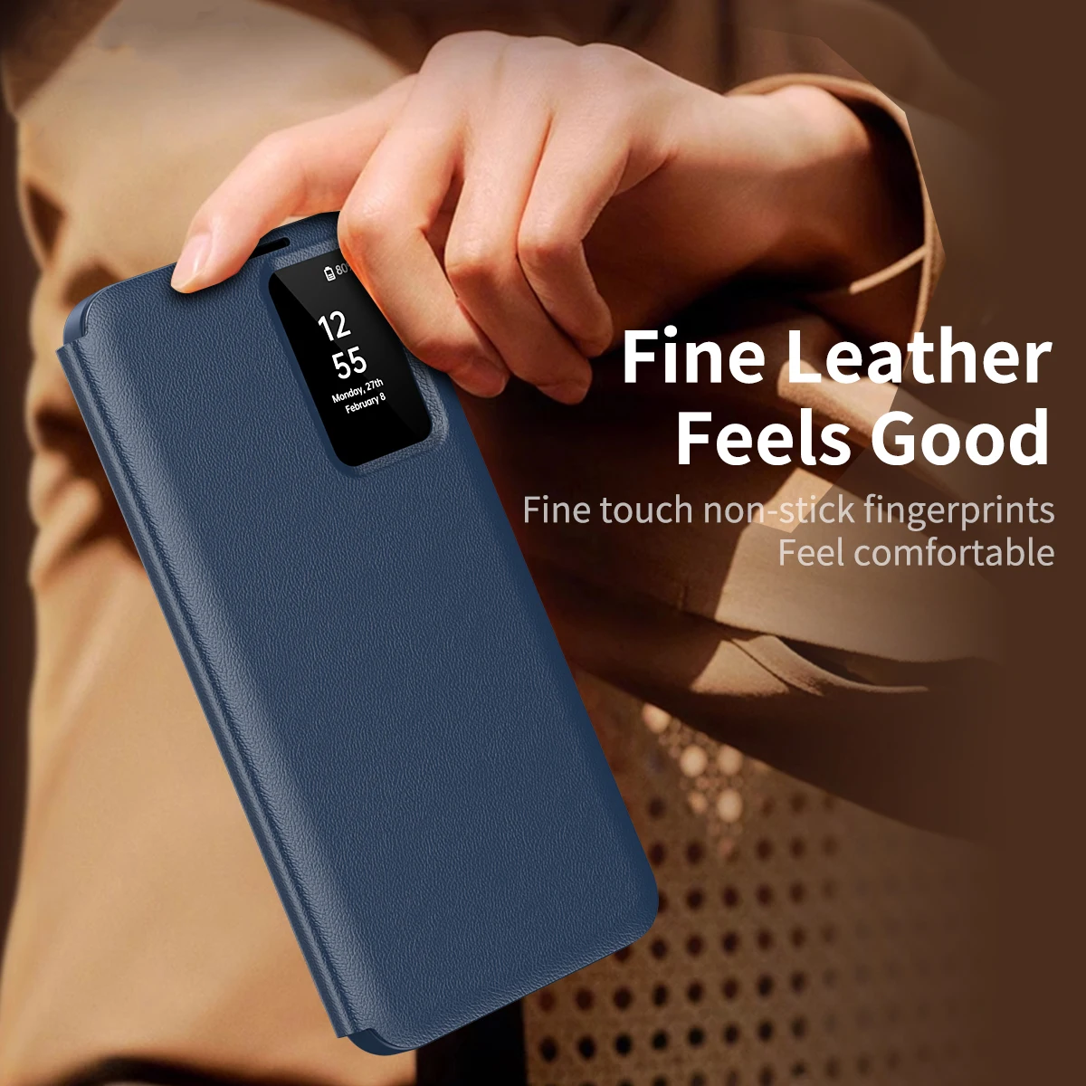 For Samsung Galaxy S26 25 22 Ultra Smart Window Case, Wake Up sleep Wallet Phone Protect Cover Card Pocket Holder Stand Case