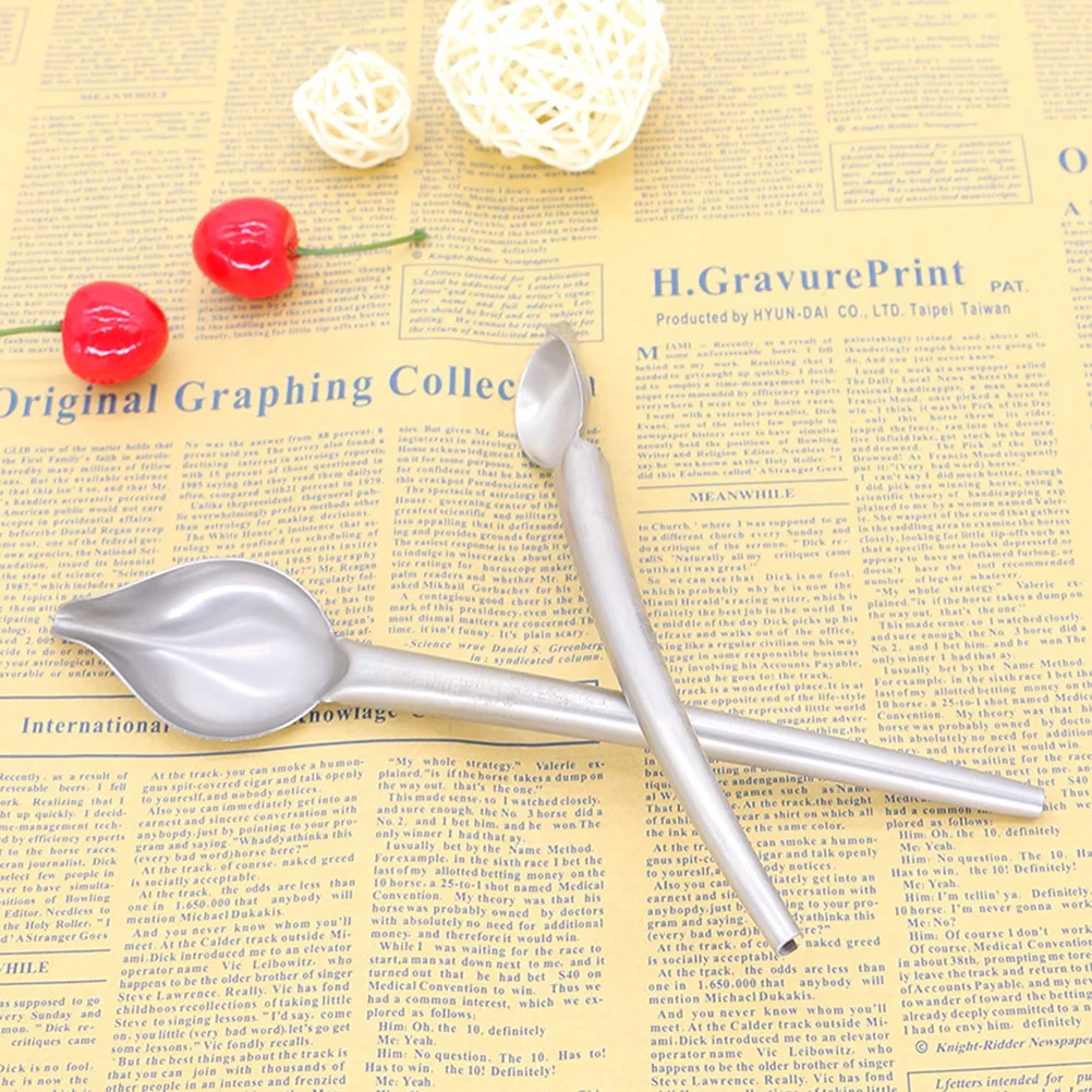 

Stainless Steel Spoons Sauce Decor Pencil Filter Dessert Tools Baking Gadgets Pencil Filter Spoons Kitchen Gadgets