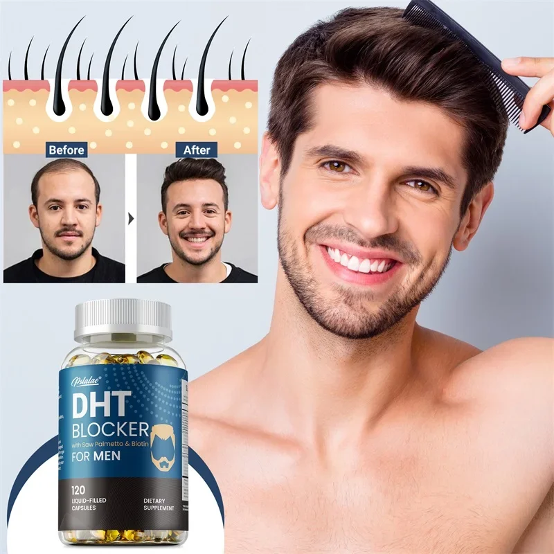 DHT Blockers for Men - Contains Saw Palmetto & Biotin To Promote Natural Hair Growth, Increase Vitality, and Maximize Absorption - Image 4