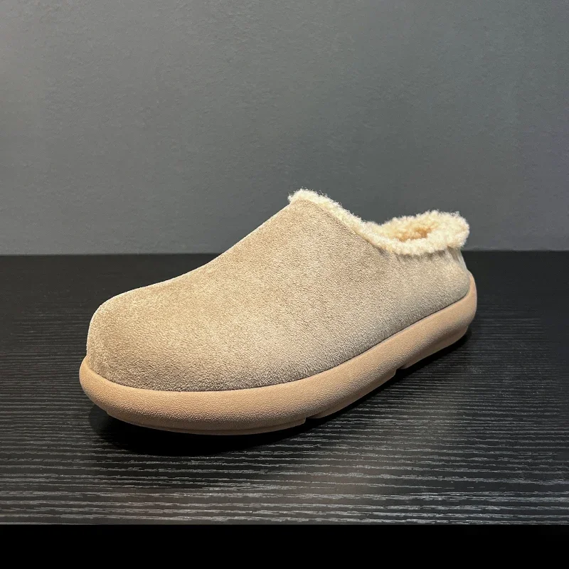 

2025New Winter Men Boots Hot Sale Slippers Warm Men Shoes Non-Slip Plush Comfortable Outdoor Versatile Mens Lazy Shoes