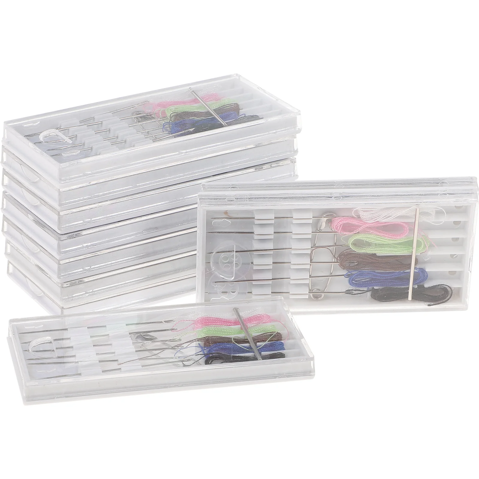

10Packs Sewing Kit Portable Mini Needle Thread Button Pin Cross Stitch Embroidery Tool for Home Travel Beginners