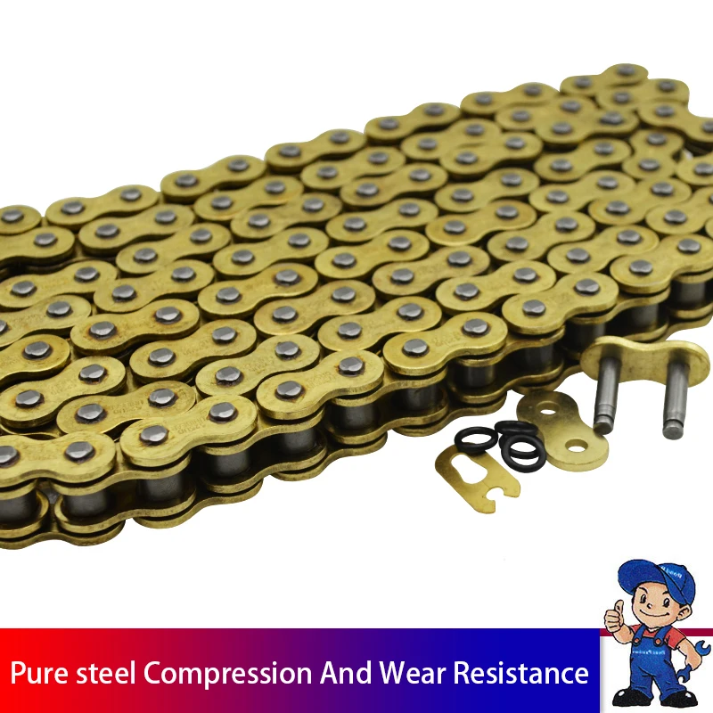 520*120 Motocross ATV Dirt-bike Motorcycle Drive Chain parts 520 Heavy Duty Gold O-Ring Chain 120 Links For YAMAHA For KAWASAKI