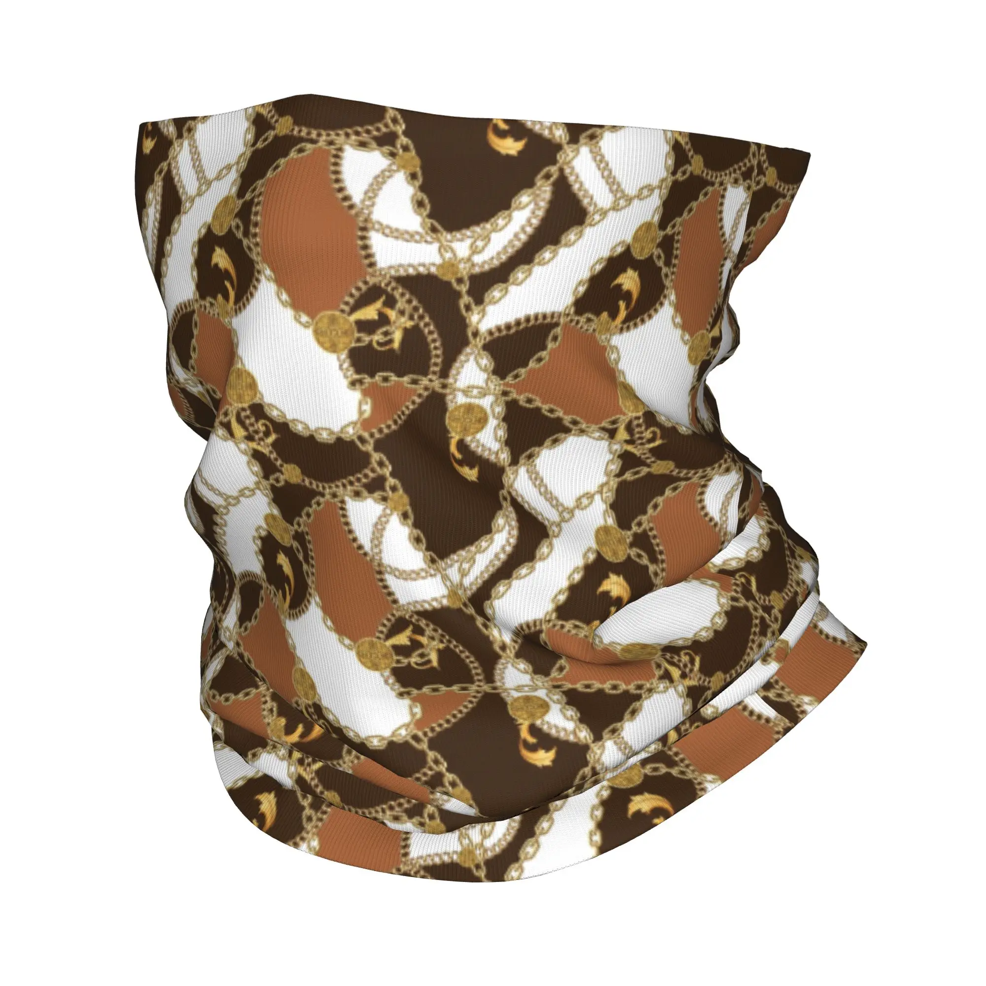 

Бандана-маска с принтом золотых цепей, многофункциональная балаклава для велоспорта, унисекс, для взрослых