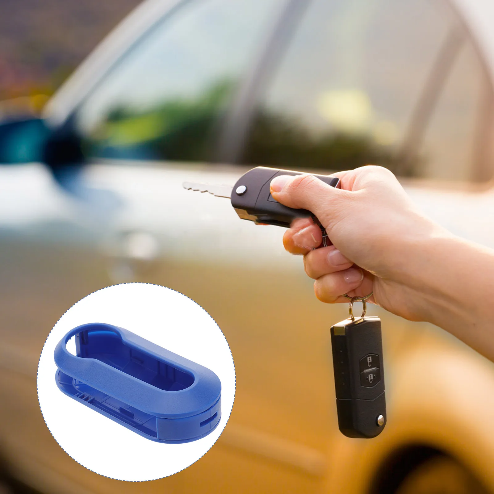 

Plastic Cover Case Shell Blue For Panda Bravo New Funny Replacement Funky Car Cover 500 Key Case