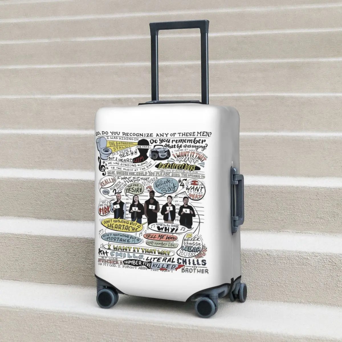 Quiero que camino B99 (colorido) Funda protectora para maleta Fundas protectoras elásticas para equipaje de viaje para 18-32 pulgadas