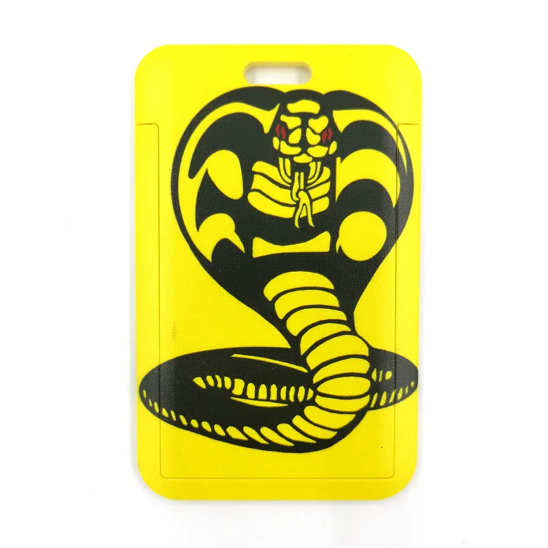 Cobra Kai Snake Lanyard Credit Card ID Holder Bag Student Women Travel Card Cover Badge Car Keychain Gifts Accessory Decorations