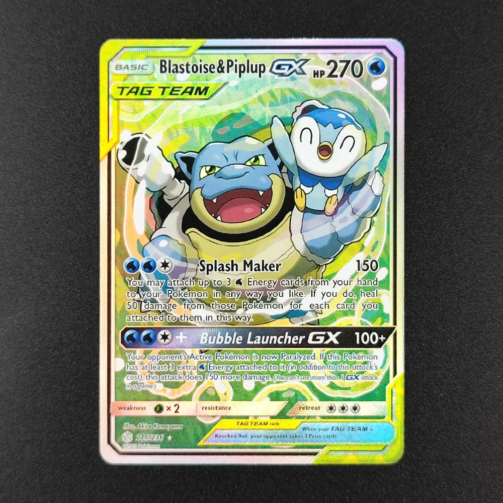 بطاقة Pkm Ptcg ذاتية الصنع 2019 بطاقة مجموعة الشمس والقمر غير المكسورة لفريق Bondscharizard & Braixentag Arceus Dialga Palkia Gx Trading Collection Card