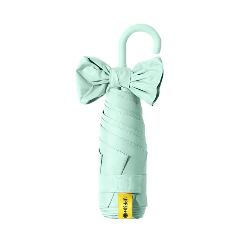 

G6KF Sun зонтик для женщин -мишени для женщин дождевик с Bowknot Button Outdoor Использование