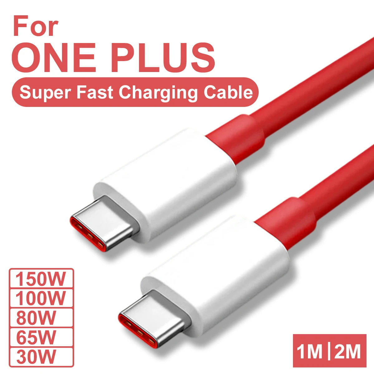 

150W Warp Charge line For OnePlus 13 R USB C To Type C PD 100 65 W Cable Super Fast Charge Data Cord For OnePlus Ace 2 3 5 Pro